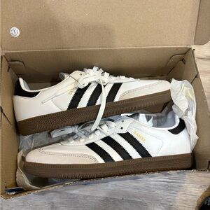 Adidas White and Black/Brown Sneakers